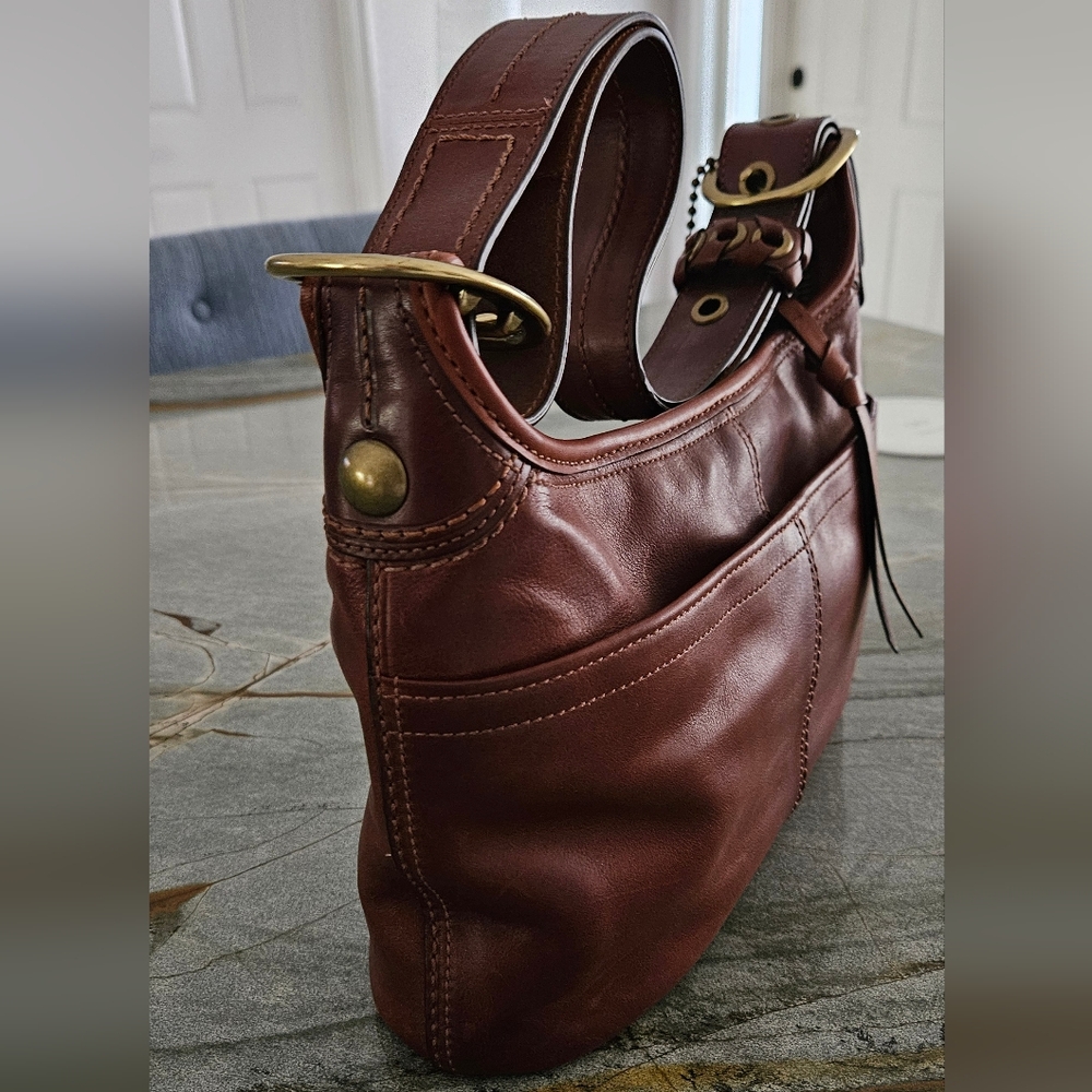 Coach Bleeker Brown Leather Shoulder Bag - Picture 4 of 11